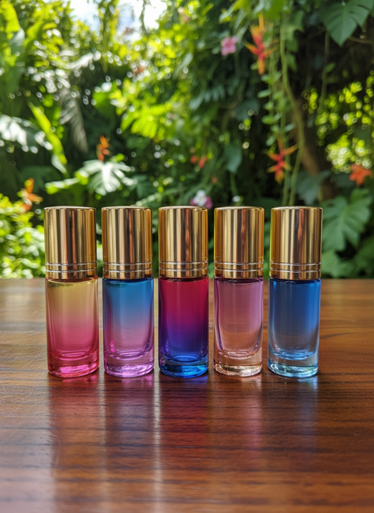 Bunte Glas Roll ons mit Metallkugel 5 ml